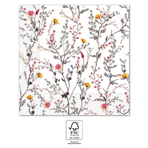 Colour Modern Branches napkin 20 pcs 33x33 cm FSC