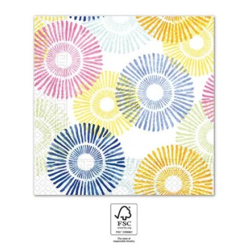 Colour Multicolor Urchins napkins 20 pcs 33x33 cm FSC