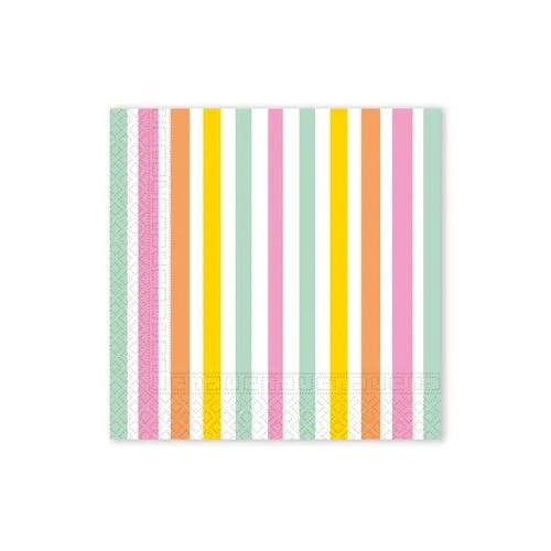 Colour Pastel Stripes napkin 20 pcs 33x33 cm FSC