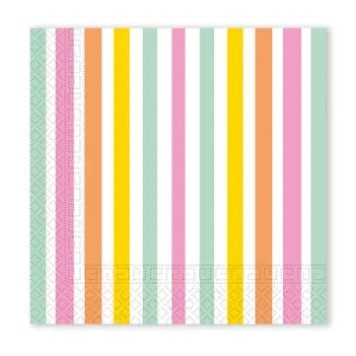 Colour Pastel Stripes napkin 20 pcs 33x33 cm FSC