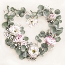 Heart Eucalyptus Wreath napkin 20 pcs 33x33 cm