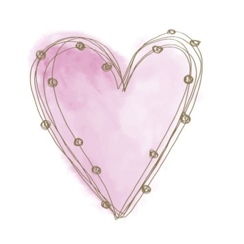 Colour Pastel Pink Heart napkin 20 pcs 33x33 cm