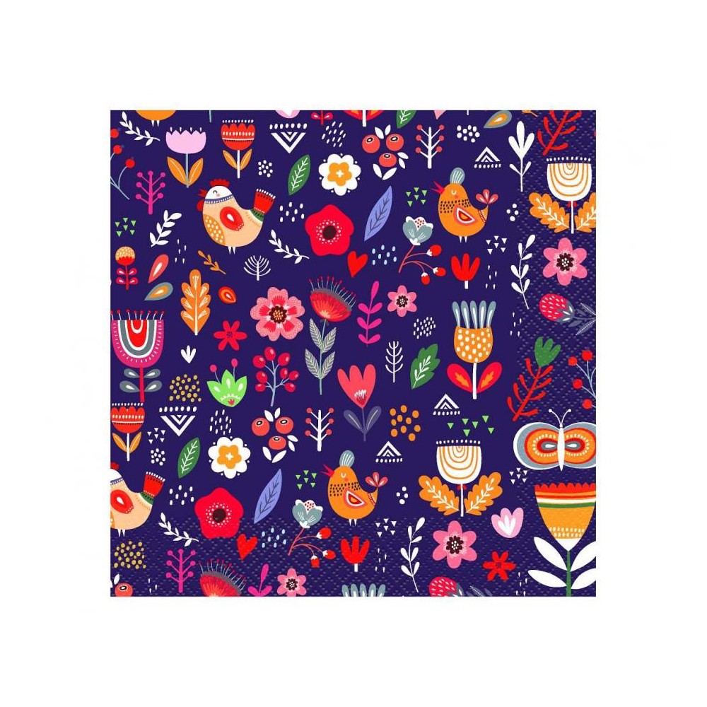 Spring Have Fun Dark napkin 20 pcs 33x33 cm