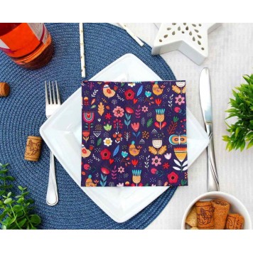 Spring Have Fun Dark napkin 20 pcs 33x33 cm