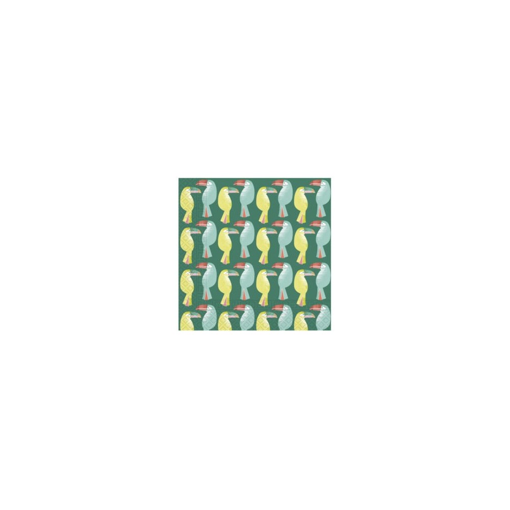 Toucan Green 20-piece napkin 33x33 cm