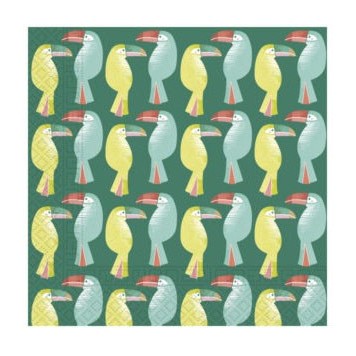 Toucan Green 20-piece napkin 33x33 cm