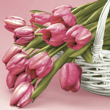 Flower Falling Tulip decorative napkin 20 pcs 33x33 cm
