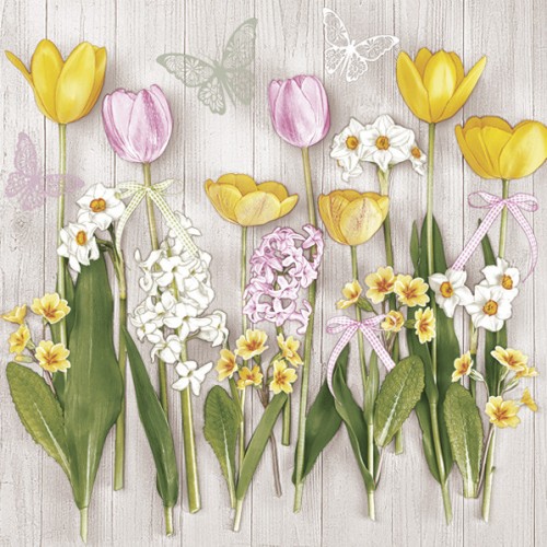 Flower Spring Flowers Tulip Napkin 20 pcs 33x33 cm