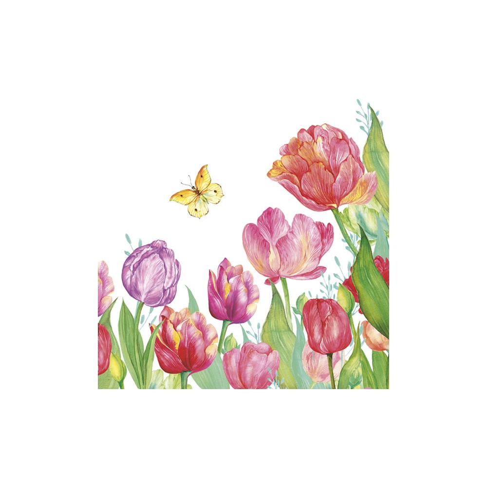 Flower Watercolour Tulip napkin 20 pcs 33x33 cm