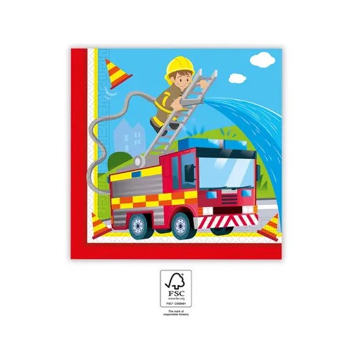 Fireman Rescue 20 pcs napkin 33x33 cm FSC