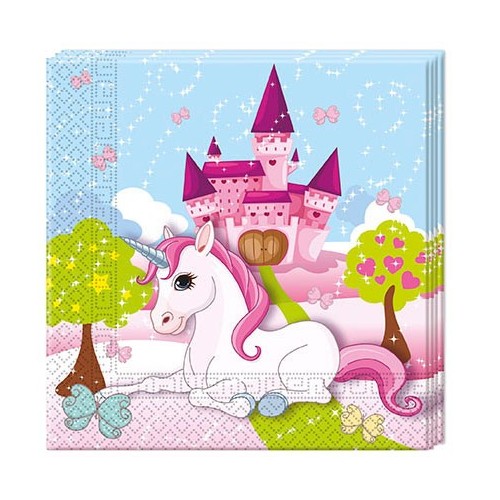 Unicorn Castle napkin 20 pcs 33x33 cm