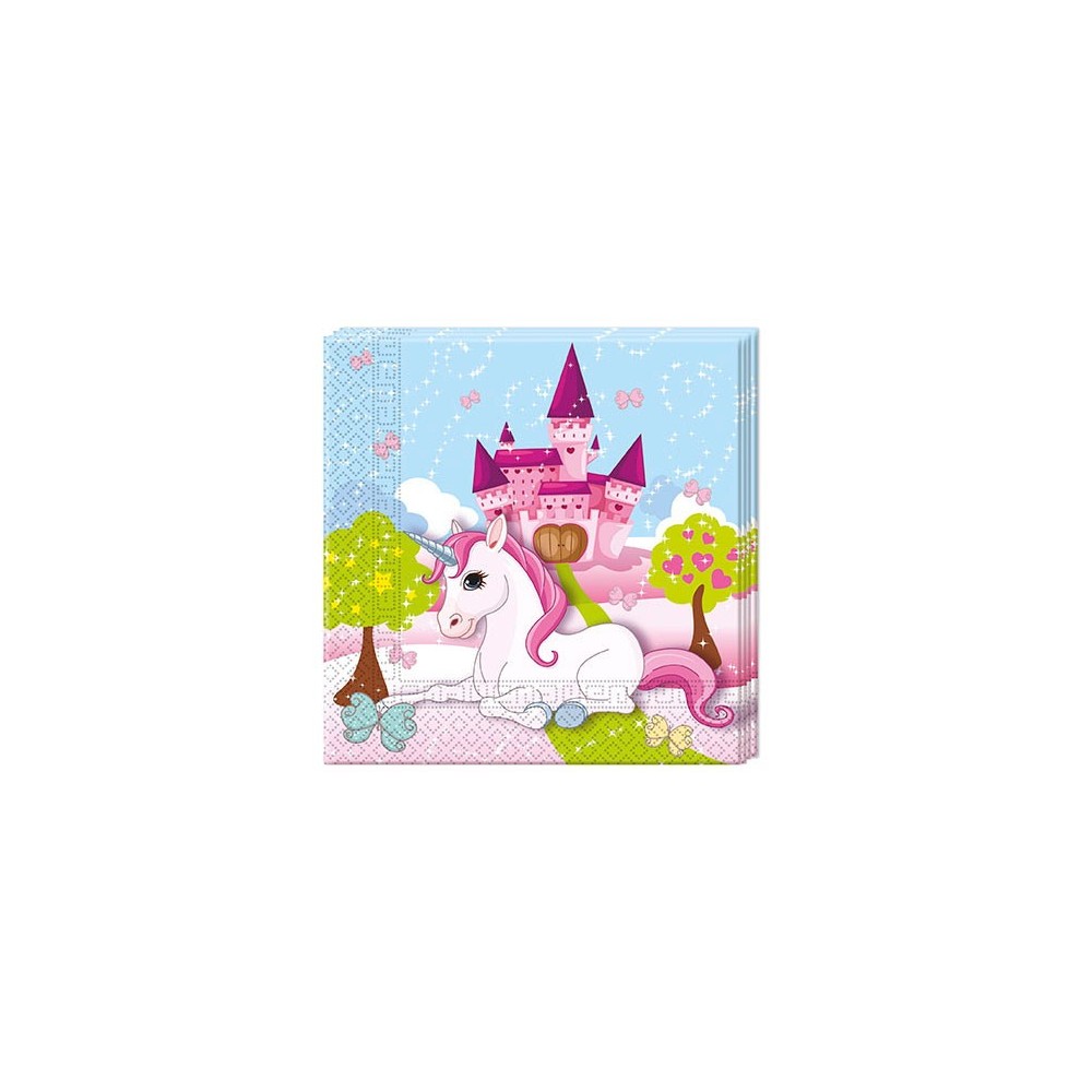Unicorn Castle napkin 20 pcs 33x33 cm