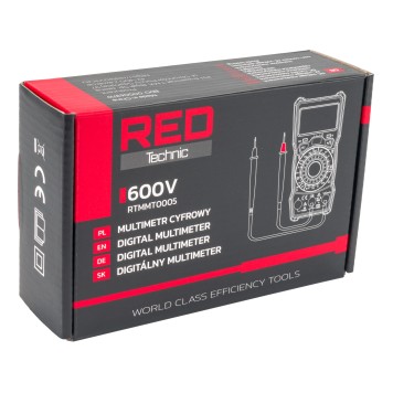 MULTIMETR CYFROWY RED TECHNIC RTMMT0005 600V