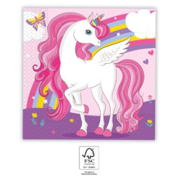 Unicorn Rainbow Colors napkin 20 pieces 33x33 cm FSC