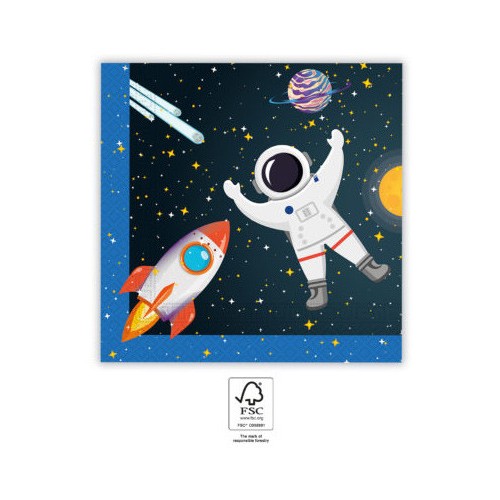 Space Rocket Space napkin 20 pcs 33x33 cm FSC