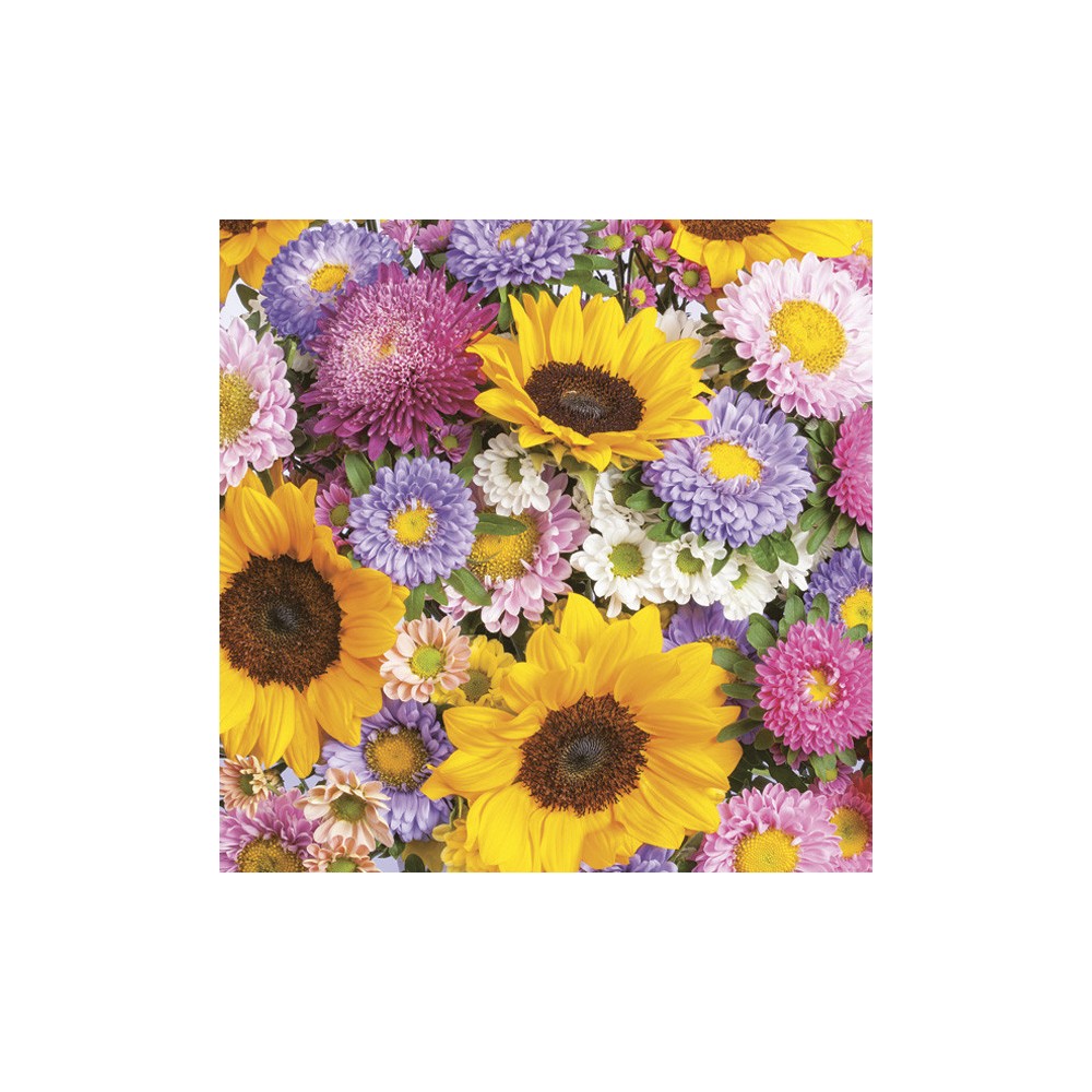 Flower Colourful Summer napkin 20 pcs 33x33 cm