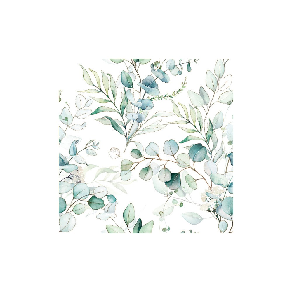 Flower Eucalyptus Twigs pack of 20 napkins 25x25 cm