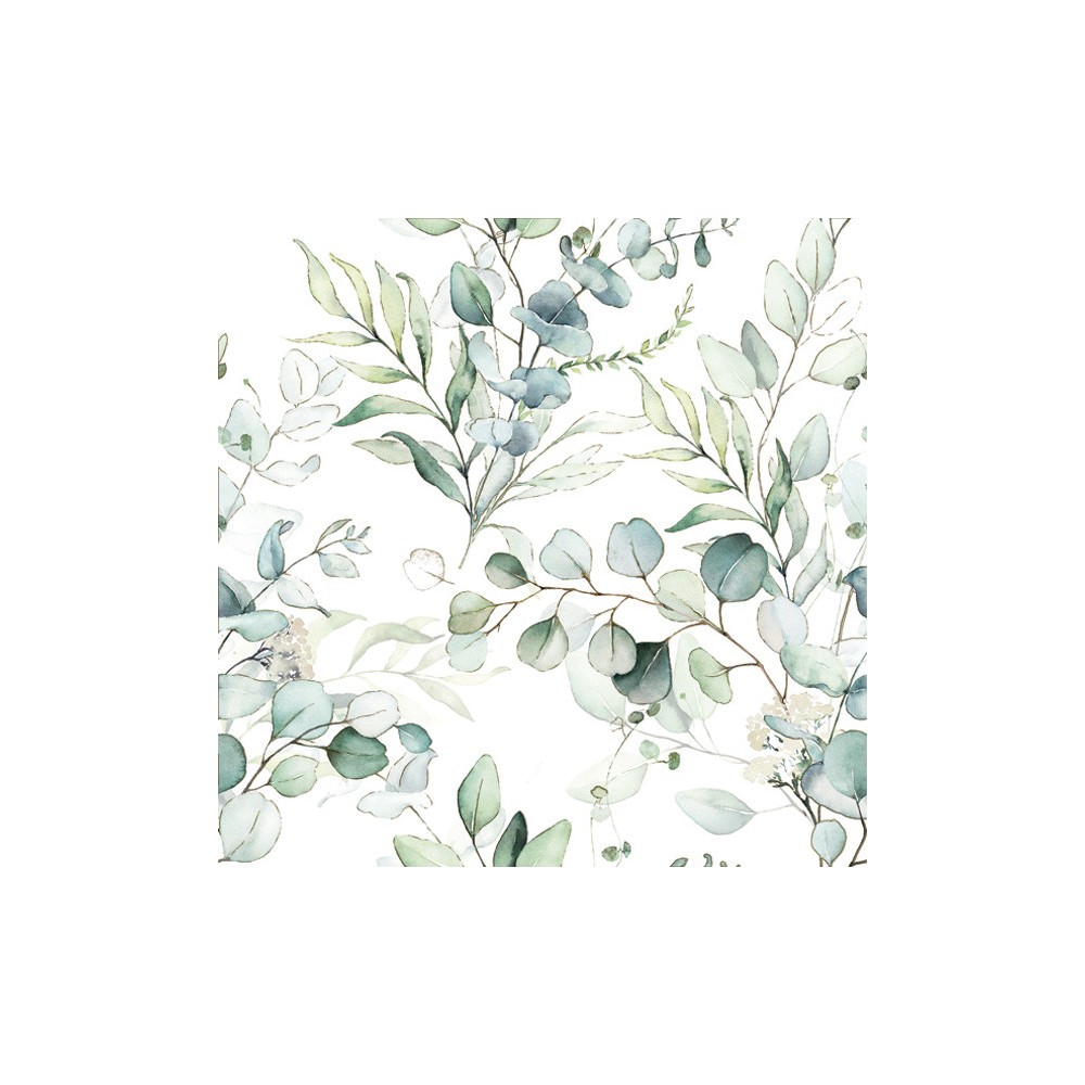 Flower Eucalyptus Twigs napkin pack of 20 33x33 cm
