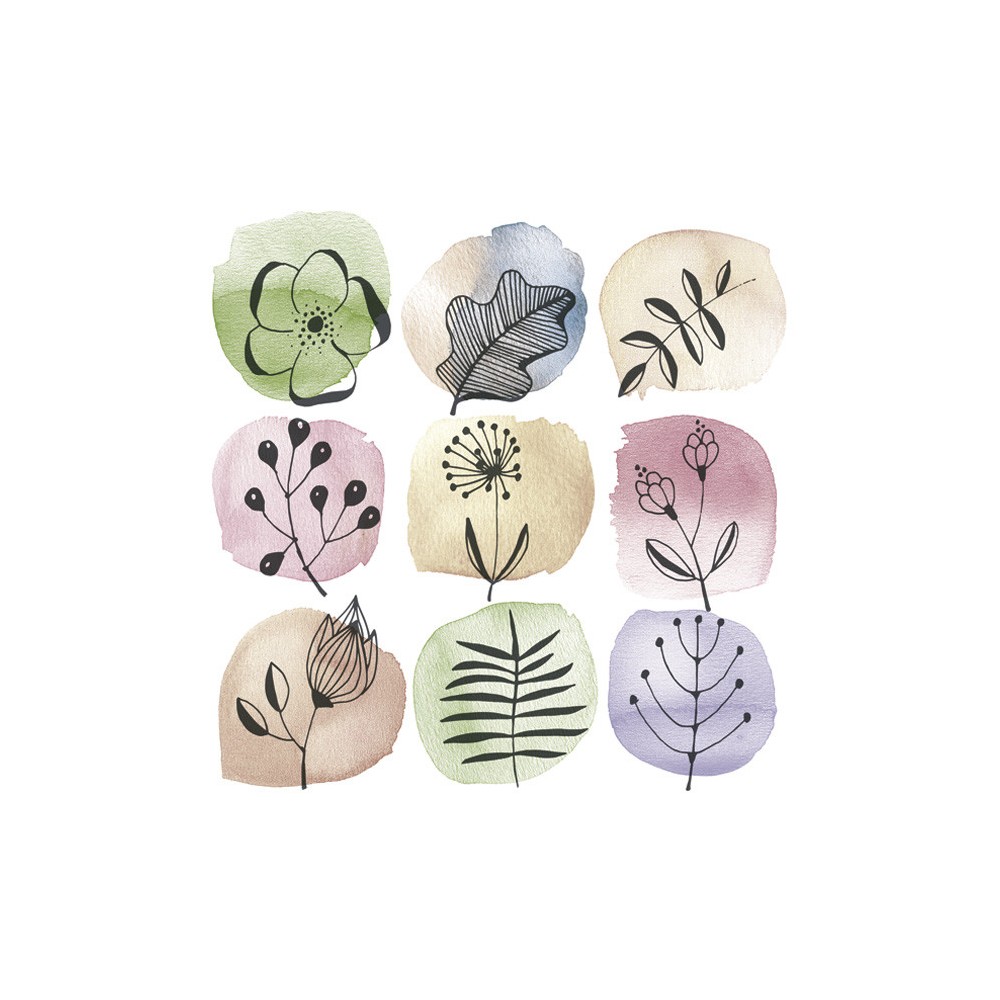 Flower Flora Stamps napkin 20 pcs 33x33 cm