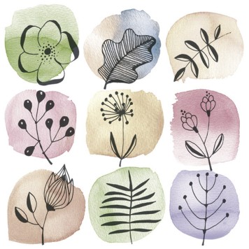 Flower Flora Stamps napkin 20 pcs 33x33 cm