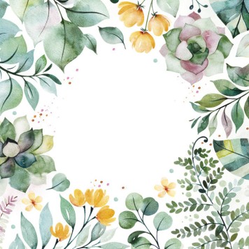 Flower Floral Frame napkin set of 20, 33x33 cm