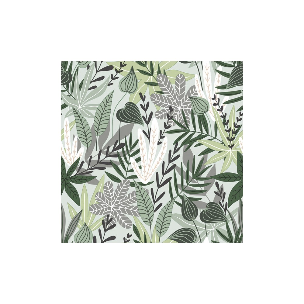 Colour Green Leaves Flower napkin set 20 pieces 33x33 cm