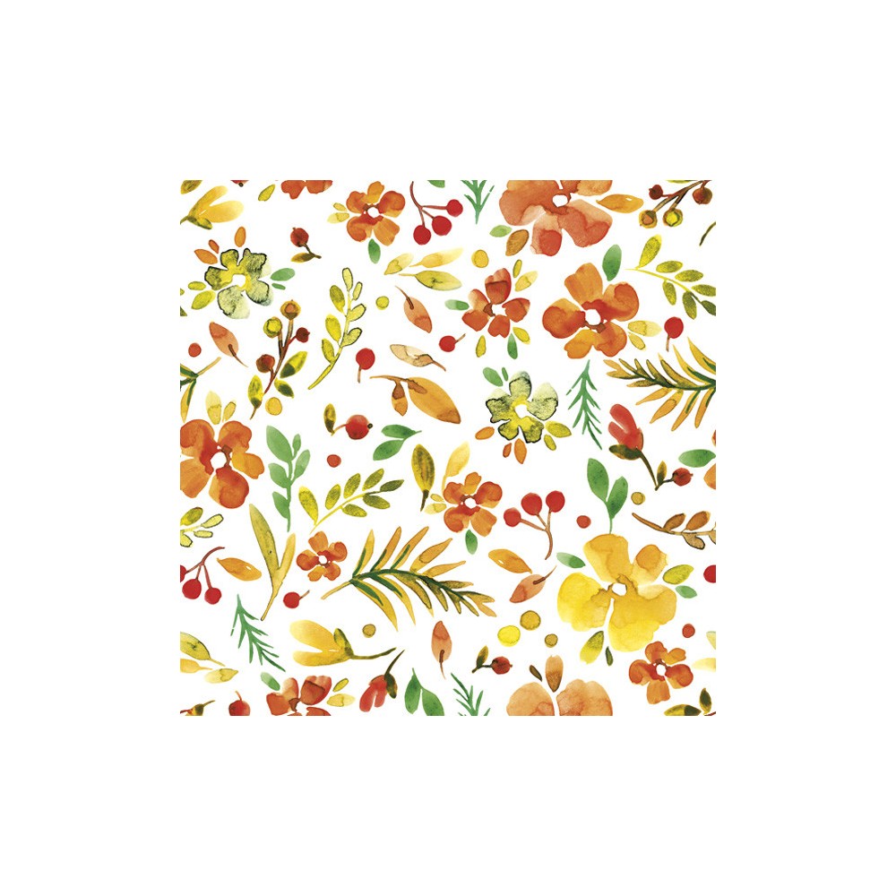 Flower Watercolour Millefleur napkin 20 pieces 33x33 cm