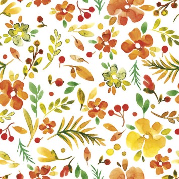 Flower Watercolour Millefleur napkin 20 pieces 33x33 cm