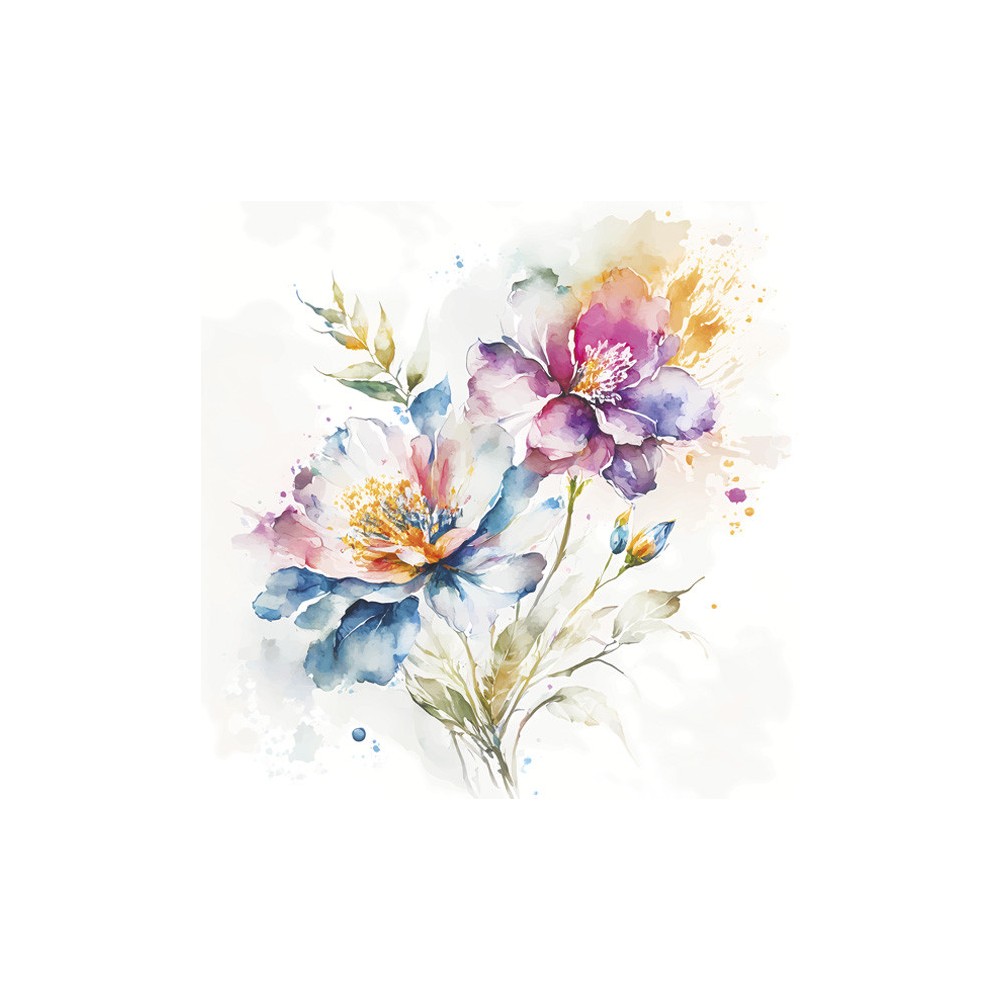 Flower Watercolour Pastel napkin 20 pcs 33x33 cm
