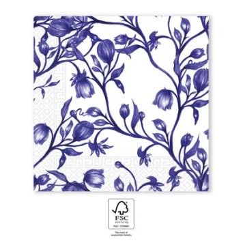 Flower Blue Porcelain 20 pcs napkin 33x33 cm