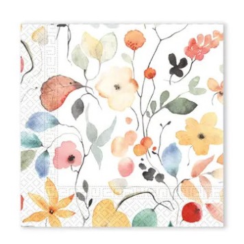 Flower Watercolor Bouquet napkin 20 pcs 33x33 cm