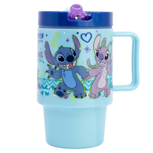 Disney Lilo and Stitch Drawing drinking straw mug 530 ml