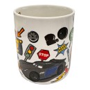 Disney Cars Stickers porcelain mug 235 ml (8 oz) in Gift Box