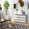KOMODA CL100 6SZ PK BETON / BIAŁA