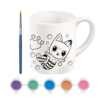 Gabby's Dollhouse Cats paintable porcelain mug 235 ml in Gift Box