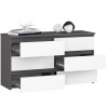 KOMODA CL100 6SZ PK SZARA / BIAŁA