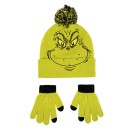 The Grinch Smile kids' hat + gloves set
