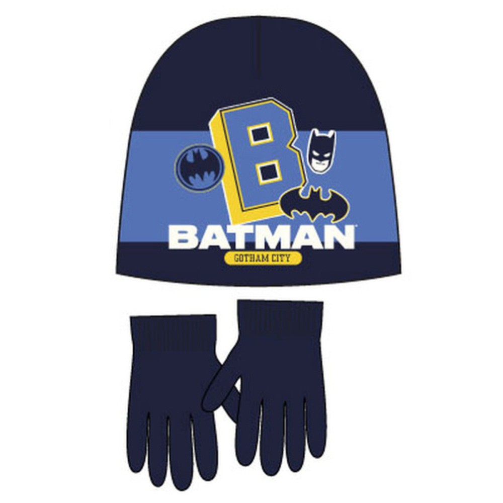Batman Gotham City kids hat + glove set 54 cm