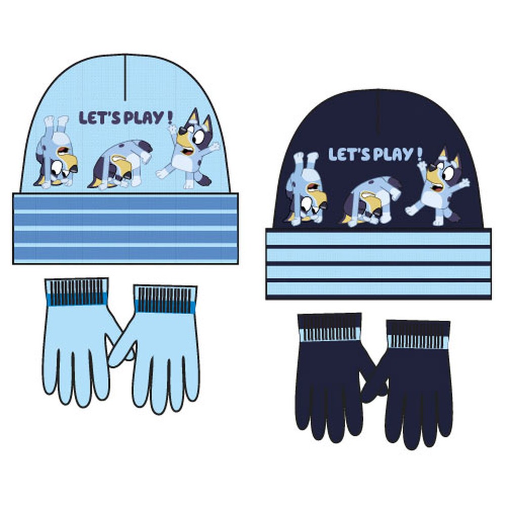 Bluey Let's Play Children's hat + glove set 52-54 cm