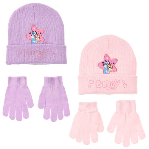 Bluey Stars children's hat + glove set 52-54 cm
