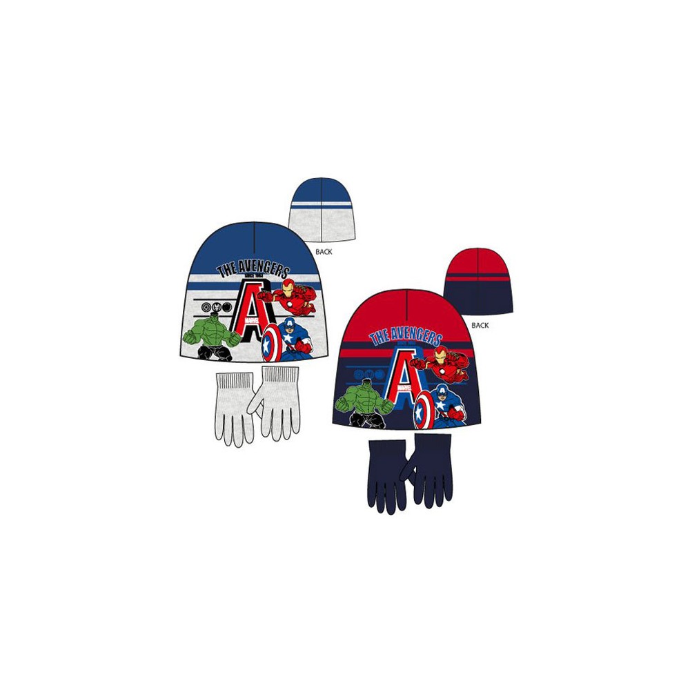 Avengers kids hat + glove set 52-54 cm