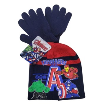 Avengers kids hat + glove set 52-54 cm