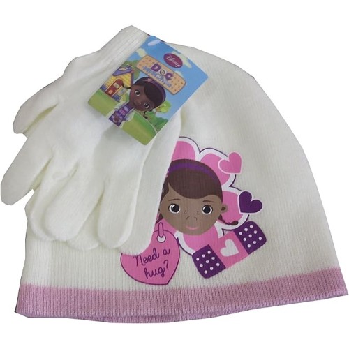Doc McStuffins Hug Disney Doc McStuffins kids hat + gloves set 54 cm