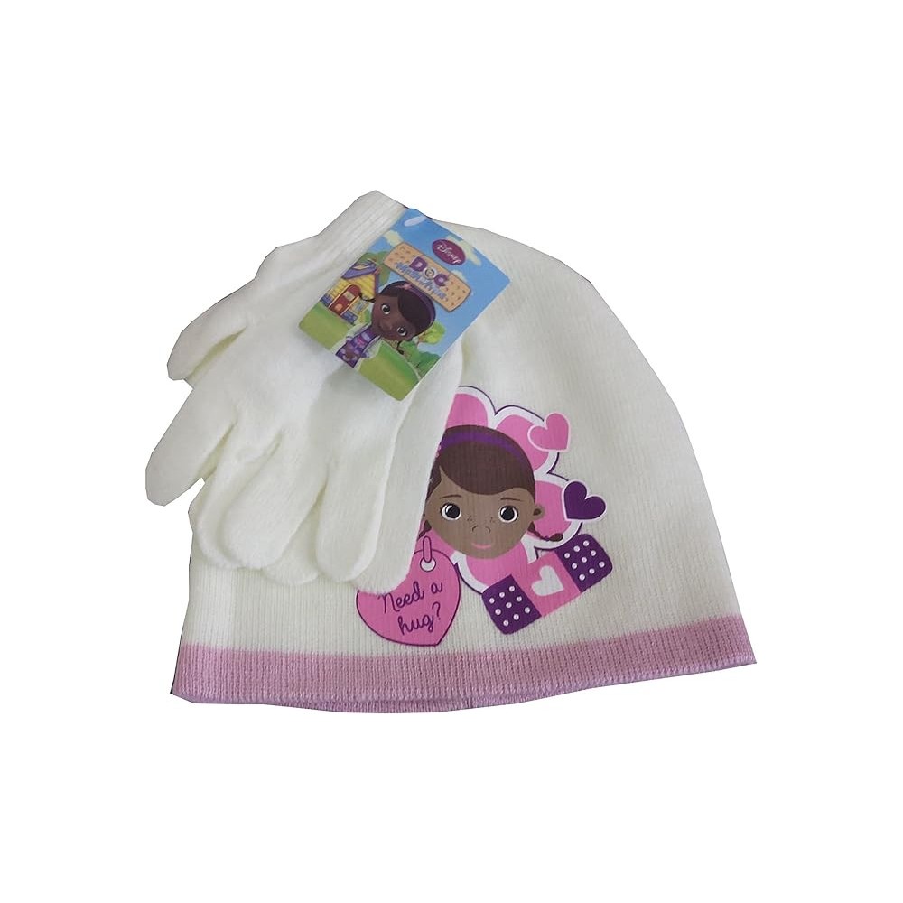 Doc McStuffins Hug Disney Doc McStuffins kids hat + gloves set 54 cm