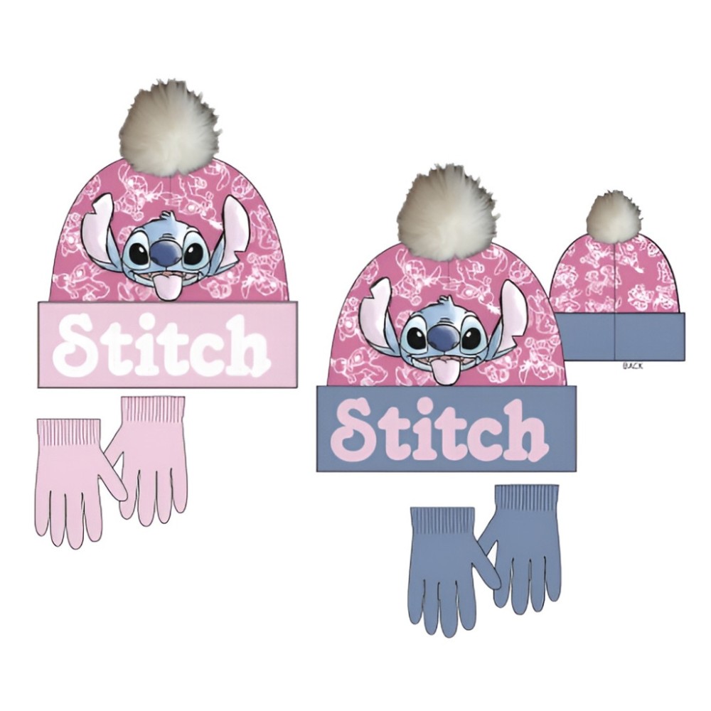 Disney Lilo and Stitch Hibiscus children's hat + glove set 52-54 cm