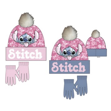 Disney Lilo and Stitch Hibiscus children's hat + glove set 52-54 cm