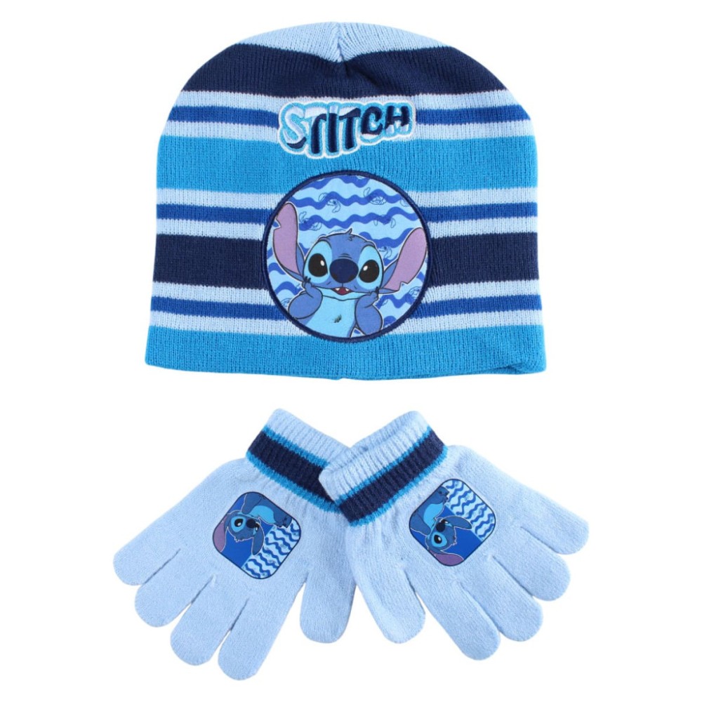 Disney Lilo and Stitch Waves kids' hat and gloves set