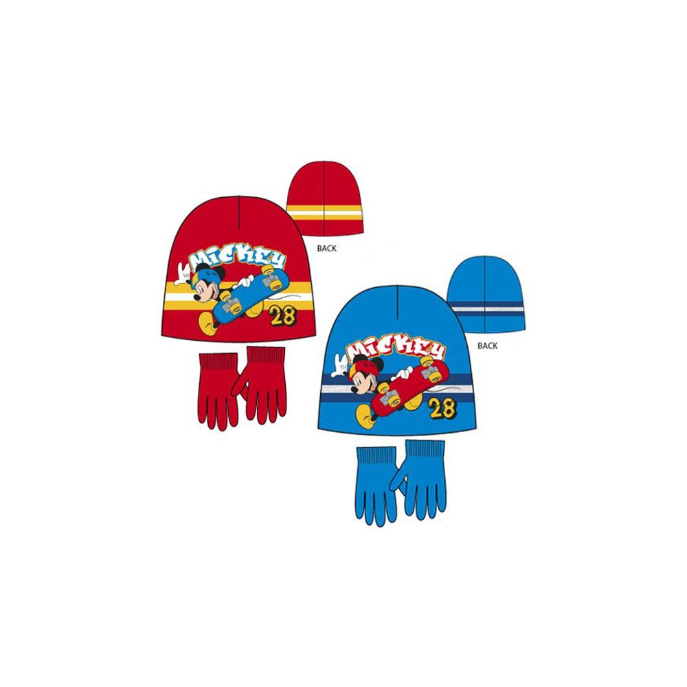 Disney Mickey  Skate children hat + glove set 52-54 cm
