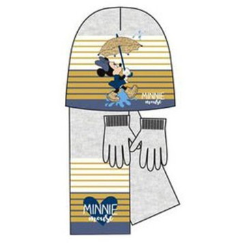 Disney Minnie  Rain children's hat + scarf + glove set 54 cm