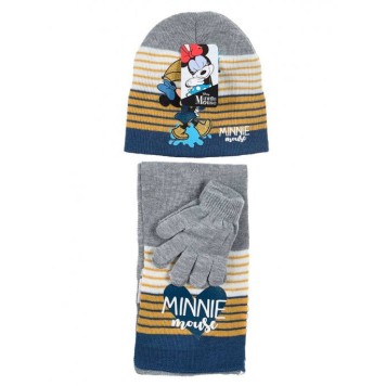 Disney Minnie  Rain kids hat + scarf + gloves set
